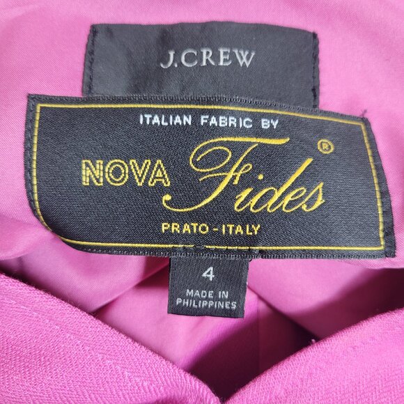 J. Crew Women's Classic Collared Belted Sheath Dress Italian Nova Fides Wool 4 - Picture 10 of 12